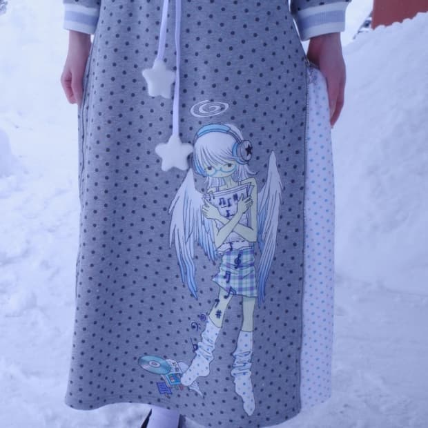 oooctopus sailor long skirt (2color)