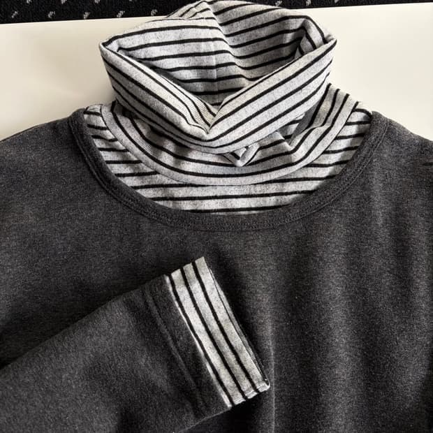 layered turtleneck top