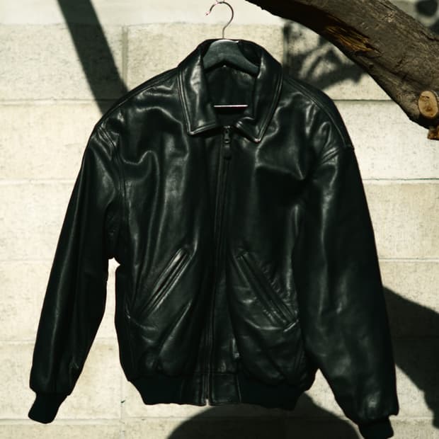 90-00s COACH A-2 플라이트 봄버 레더 자켓