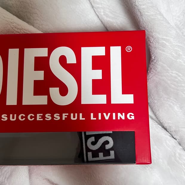 disel 플레인 롱 박서 브리프 블랙 