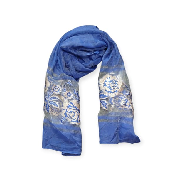 히피 자수 실크스카프 