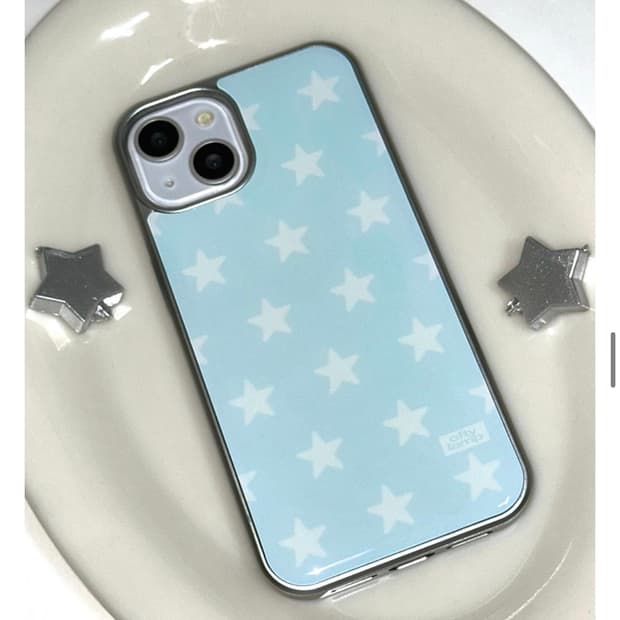 오프티램프 실버 별 에폭시 케이스 아이폰16프로