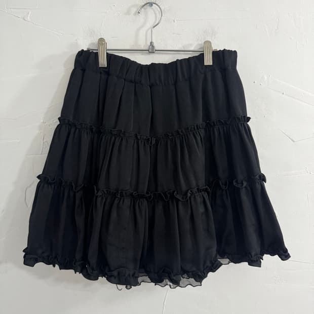 tiered reversible mini skirt 