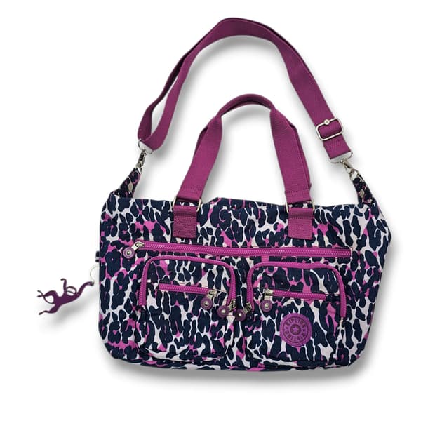 Kipling 키플링 레오파드 퍼플 크로스백