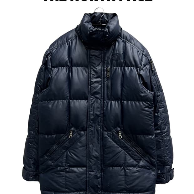 (S) 노스페이스 올드스쿨 구스다운 패딩 자켓 네이비