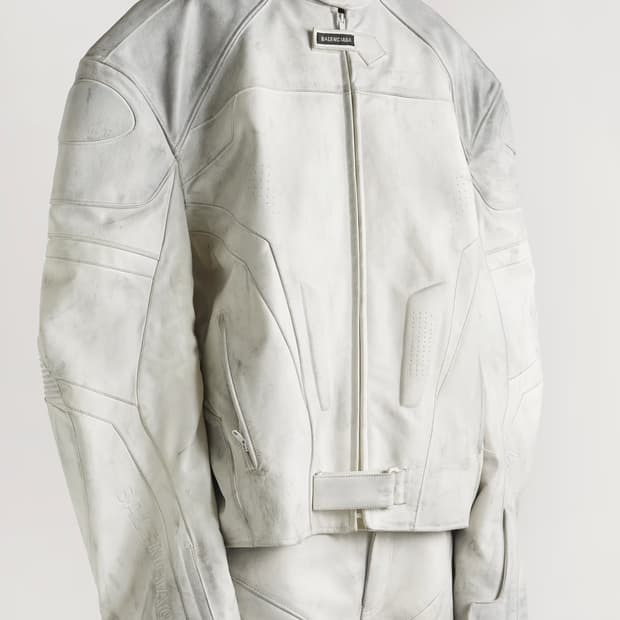 발렌시아가 23ss 머드쇼 디스트레스드 레더 바이커 자켓 1