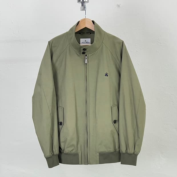브룩스 브라더스 카키 클래식 바라쿠타 코튼 자켓