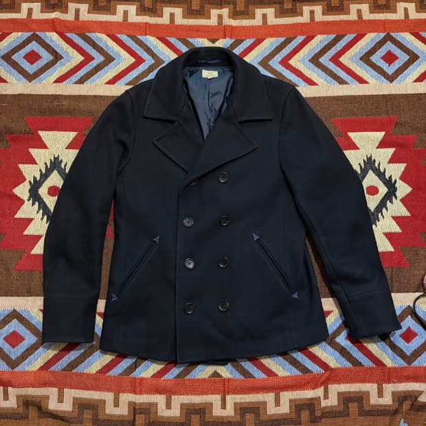 100) 유나이티드애로우즈 그린라벨릴렉싱 피코트 네이비