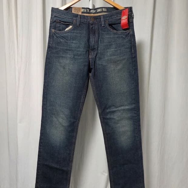 [새제품] 디키즈 슬림핏 데님 팬츠 (34x32)