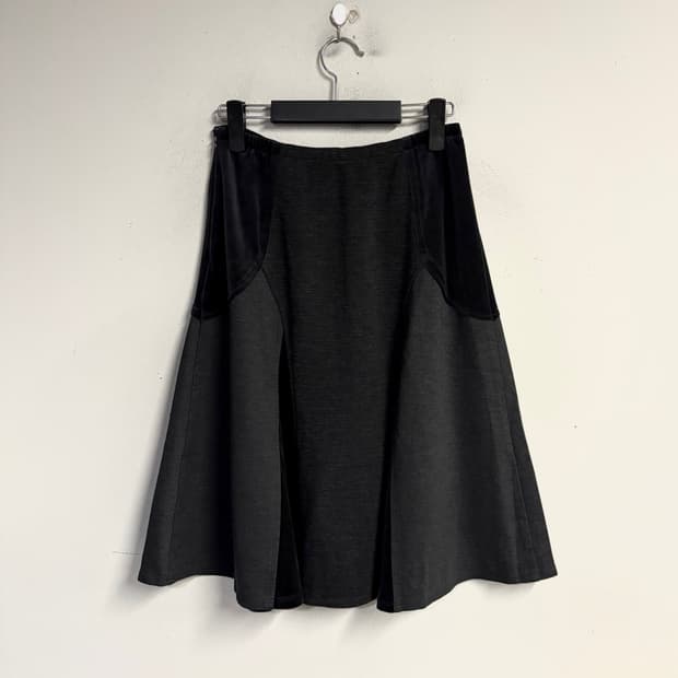 HIROKO BIS two tone flare skirt 