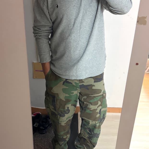 vintage woodland 카모 팬츠