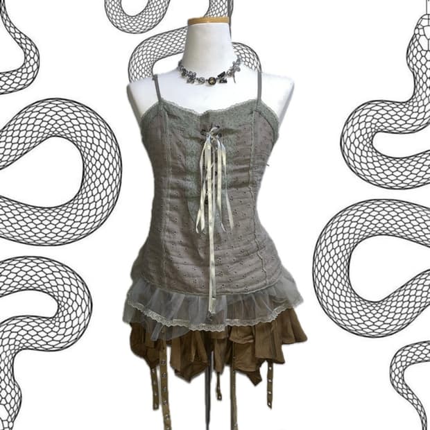 빈티지 그런지페어리 레이스나시