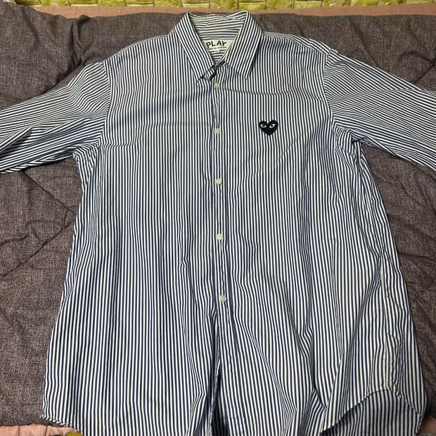 꼼데가르송 스트라이프 셔츠 XL