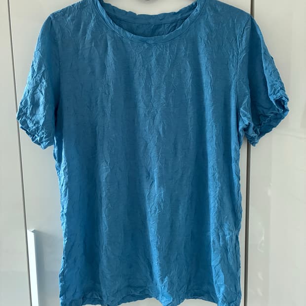 [Issey Miyake ME] 이세이미야케 하늘색 크링클 반팔 티셔츠