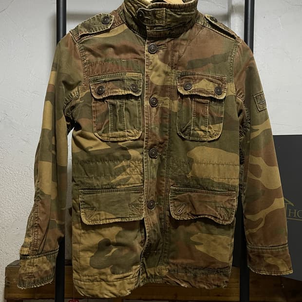 아베크롬비 카모플라쥬 밀리터리 자켓