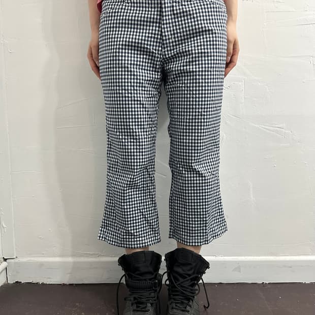 adidas check capri pants