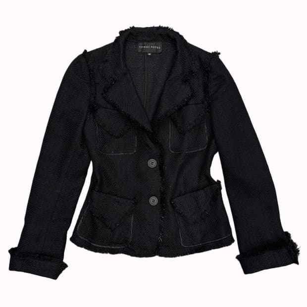 CITRUS NOTES black tweed pocket blazer