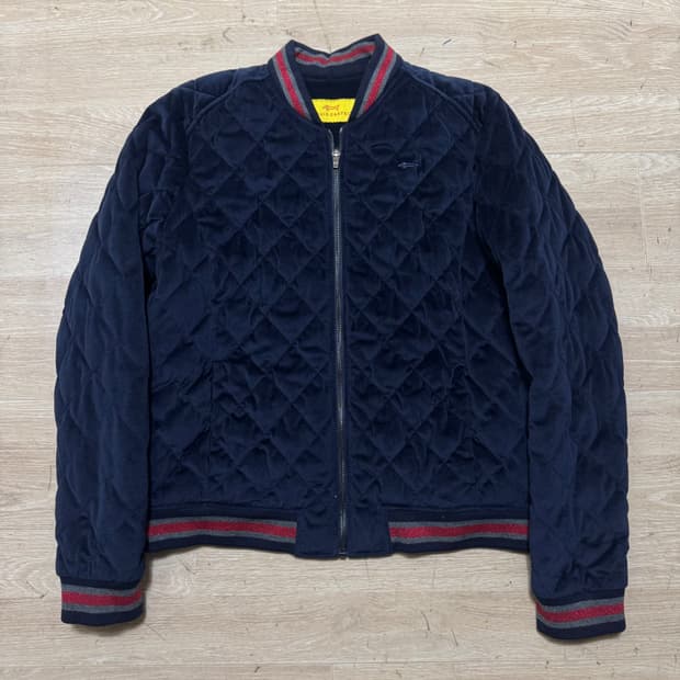 루이까스텔 밸벳 퀼팅 점퍼