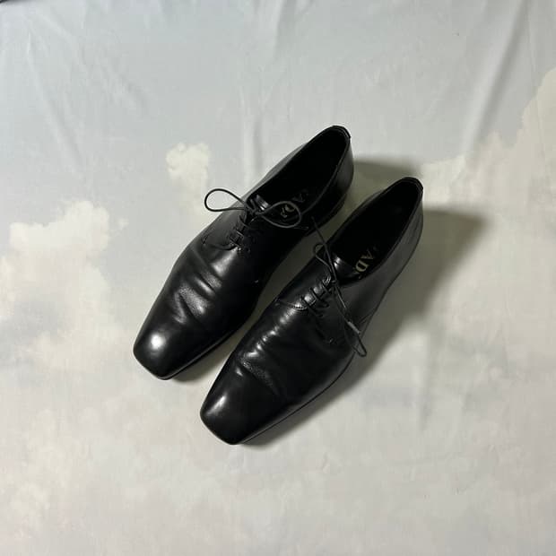 Prada classic semi square toe derby