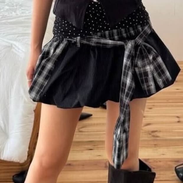 이천아카이브스 셔츠블루머 스커트