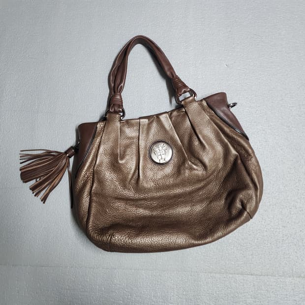 닥스 브라운 레더 토트백