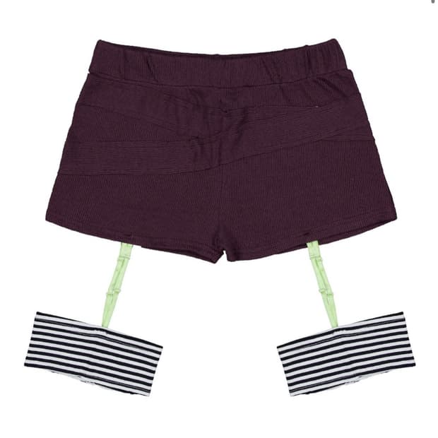 Oshigh bandage garter shorts sourgrape 