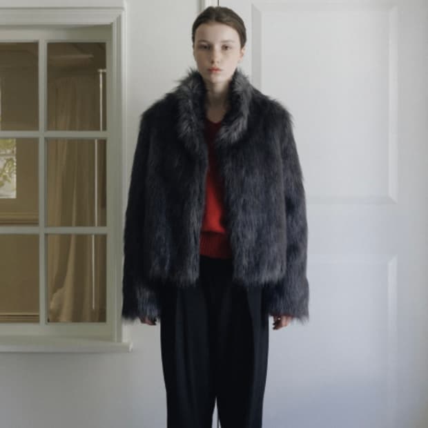 스튜디오테이블퍼자켓 카키그레이