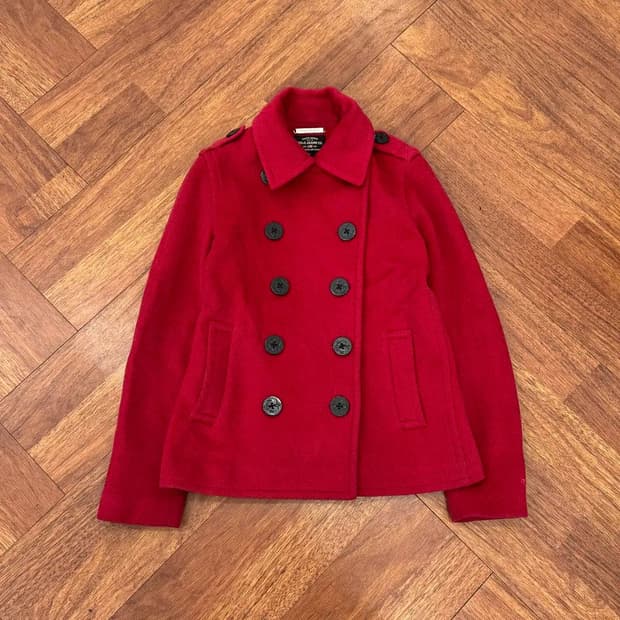 여성용 S 폴로 랄프로렌 폴로진스 모직 피코트 자켓 