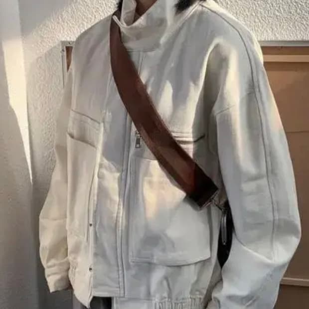 바온 화이트 코튼 자켓