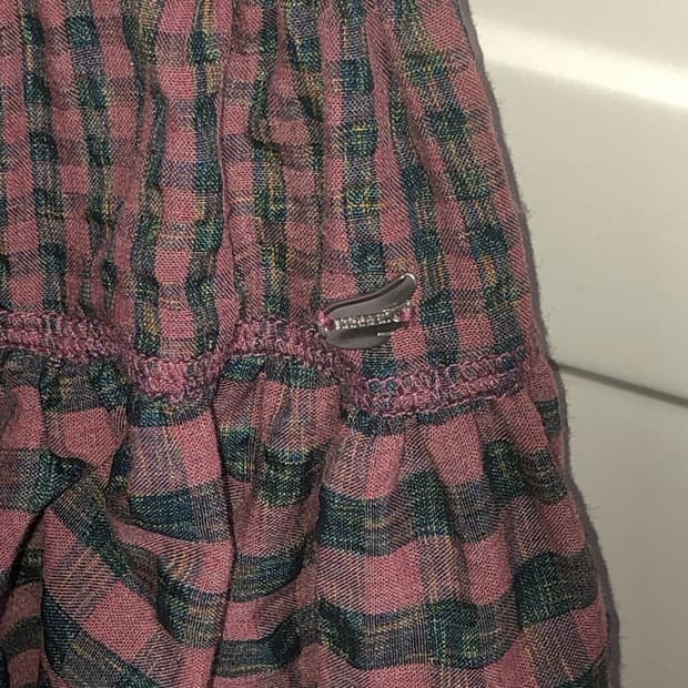 코이세이오 모리 체크 스커트 핑크