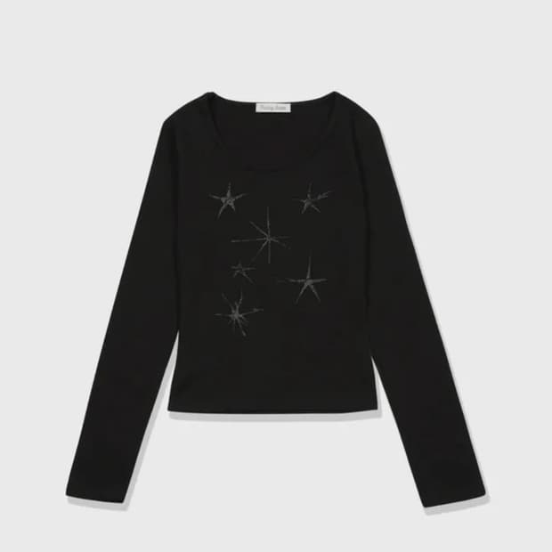 에이블리 퍼지스캔 스타 티셔츠