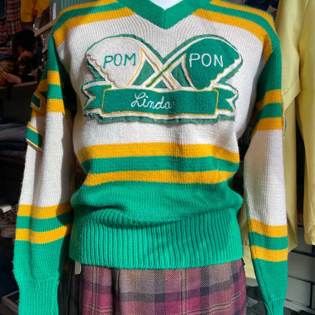 1960-70s Vintage Cheerleader Sweater