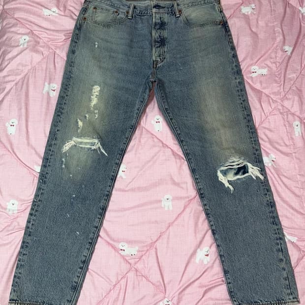 리바이스 501 디스트로이드 데님 팬츠 35사이즈