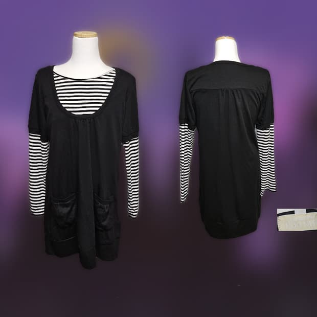 빈티지 공겜여주 모리걸 레이어드 티셔츠 원피스 펑크 고스펑크 핀터깔