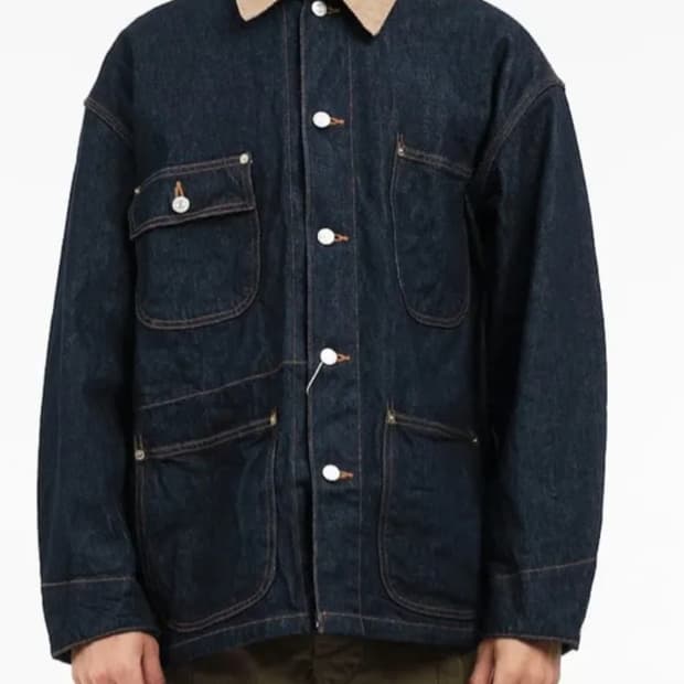 오리지날 새제품 오어슬로우 루즈핏 커버올 원워시 데님 자켓
