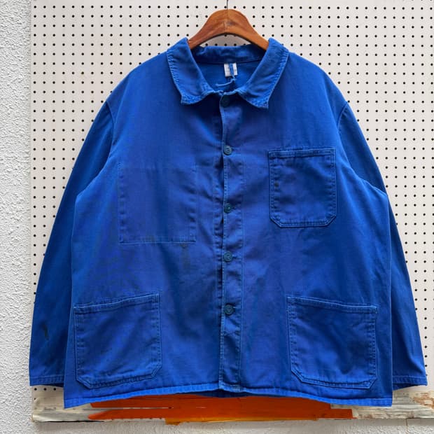 WASHED BLUE OLD VINTAGE FRENCH 프렌치워크자켓