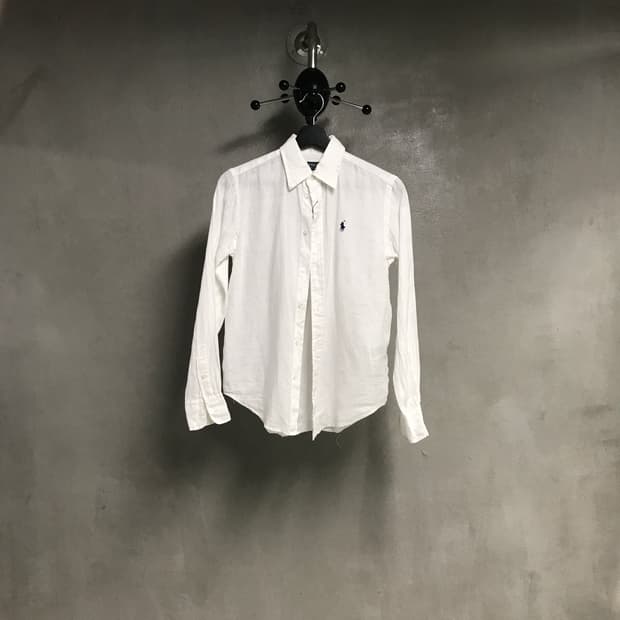 폴로 랄프로렌 QR 린넨 셔츠 화이트 XXS(W)