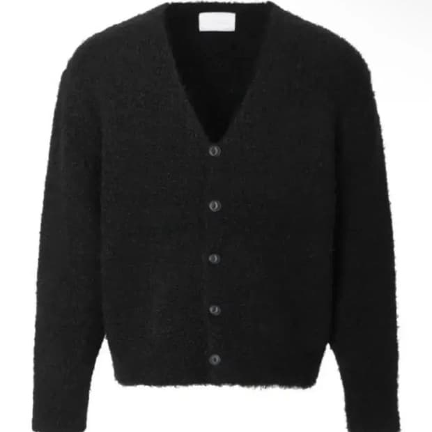 쓰리타임즈 푸들 가디건 블랙