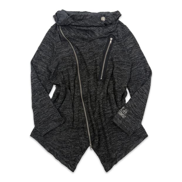 빈티지 ALGONQUINS 지퍼 라인 포인트 펑크 후드집업