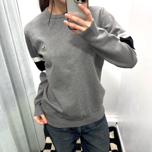 라코스테 그레이 레귤러핏 니트