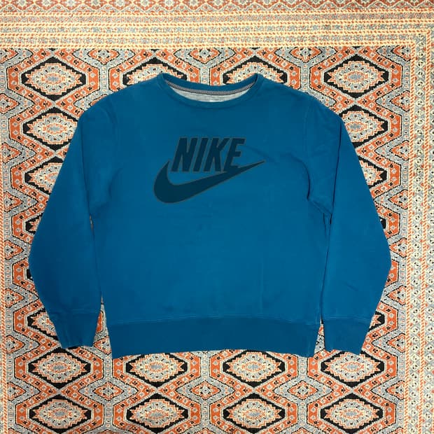 나이키 빅로고 블루 맨투맨 남성XL