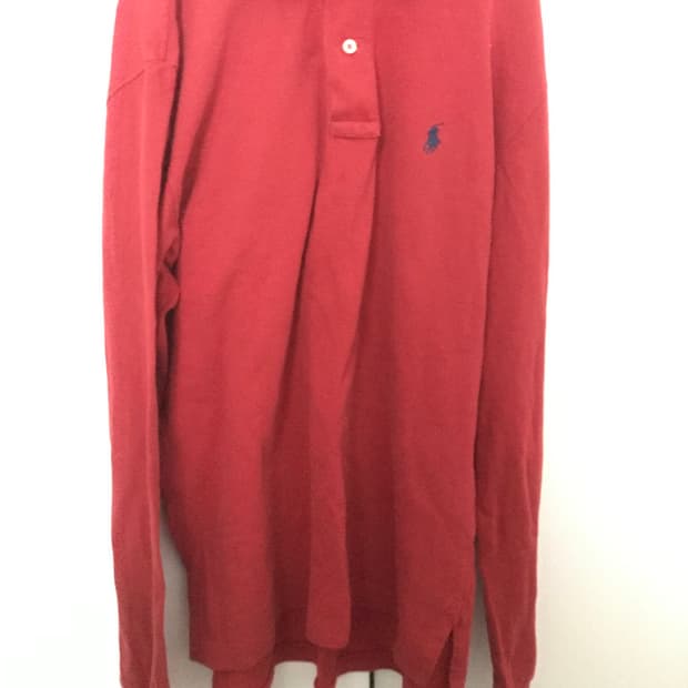 폴로랄프로렌 레드 카라 롱슬리브