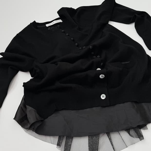 sacai luck layer cardigan