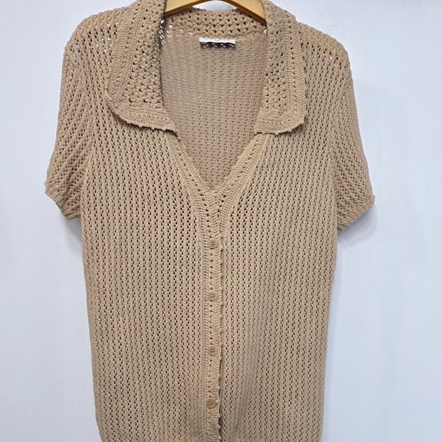 산드로 여성 반팔 니트 레이온 가디건