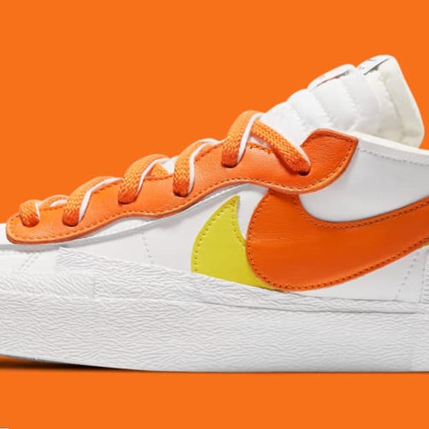 나이키 블레이저 로우 사카이 화이트 마그마 오렌지