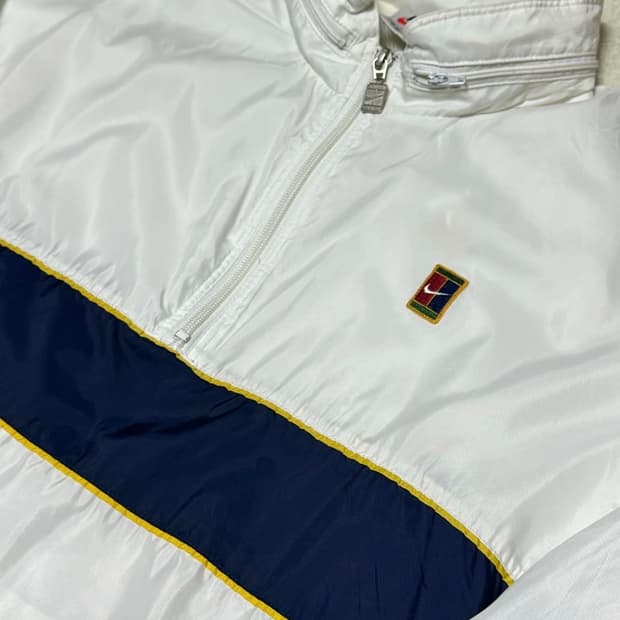 나이키 화이트네이비 반집업 웜업 아노락