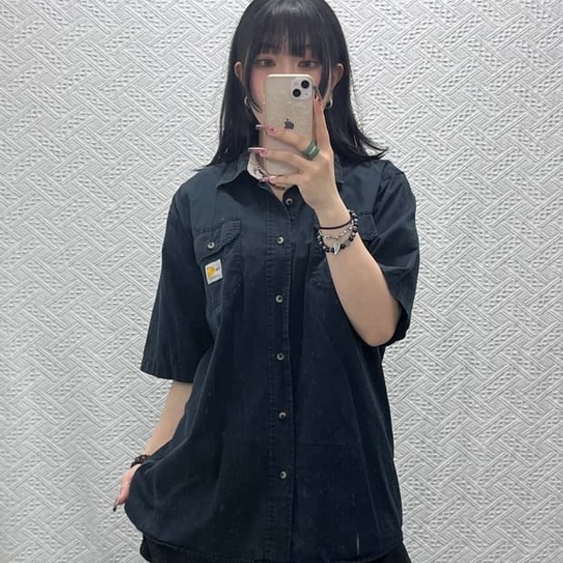 칼하트 빈티지 캐주얼 레트로 오버핏 워크 셔츠 L C11840