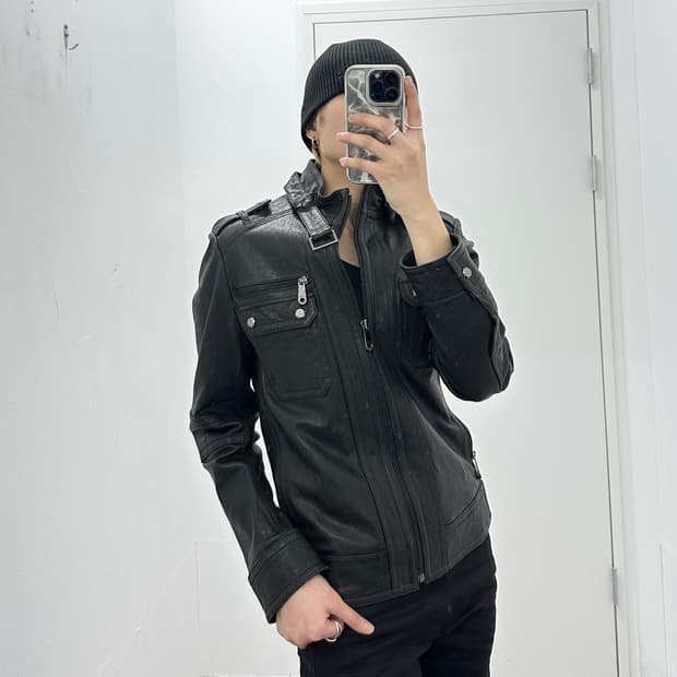 Sieg sheepskin leather jacket