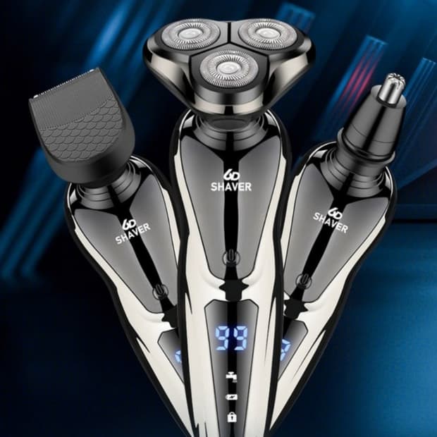 스마트 전동 전기면도기  헤드 LED 디스플레이 건습 겸용 생활방수 칼망