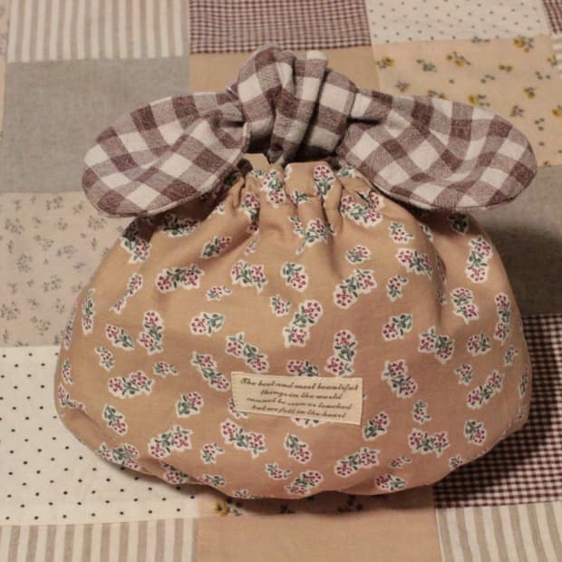 핸드메이드 리본 밴딩 파우치